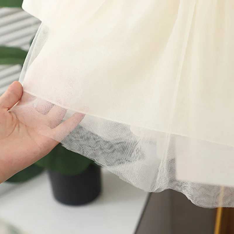 (9 Months -3 Years Old) Spring And Autumn New Fake Two Piece Baby Girl Princess Dress Sweet Bow ChildrenS Long Sleeve ClothesXJ241206