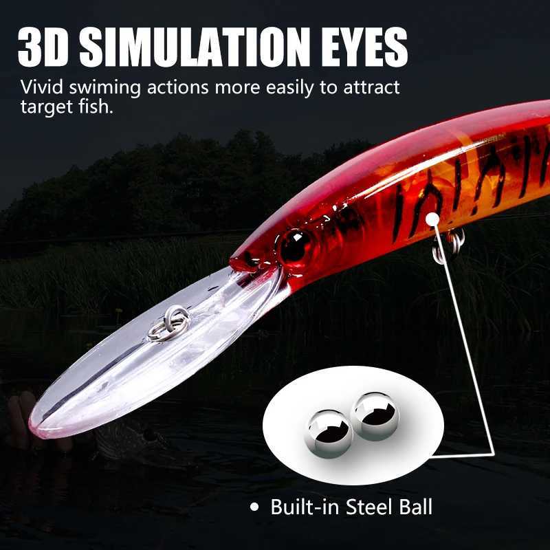 1pcs 15cm 15g Deep Diving Jerkbait Artificial Hard Bait Fishing Wobbrs Minnow Lure for Bass Pike Carp Fishing TackXJ241128