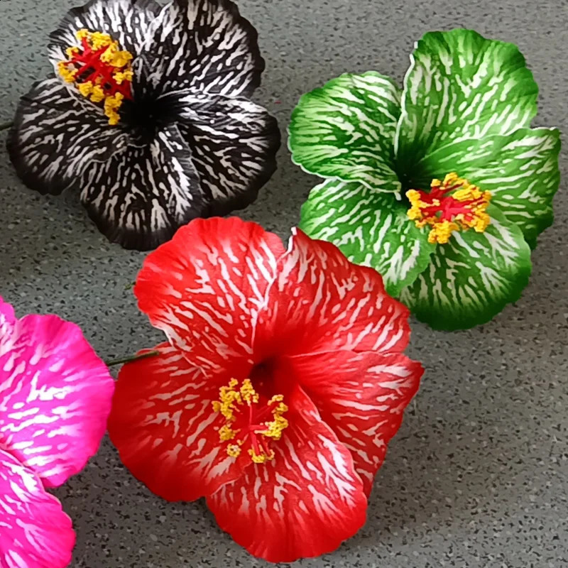 7 pieces of ly arrived fashionable hibiscus headwear womens foam flower hair Hawaiian girls wedding party hair accessories 241205