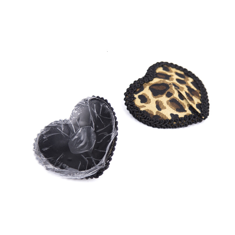 Manufacturer wholesale Christmas black tassel leopard print nipple stickers, flirtatious love nipple stickers, women's adult underwear accessorie