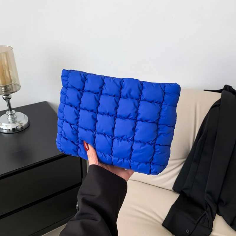 Women Cosmetic Quilted Bag Square Portable Makeup Storage Cluh Bags Simple Girl Lipstick Toiletry Organizer Small HandbagXJ241206