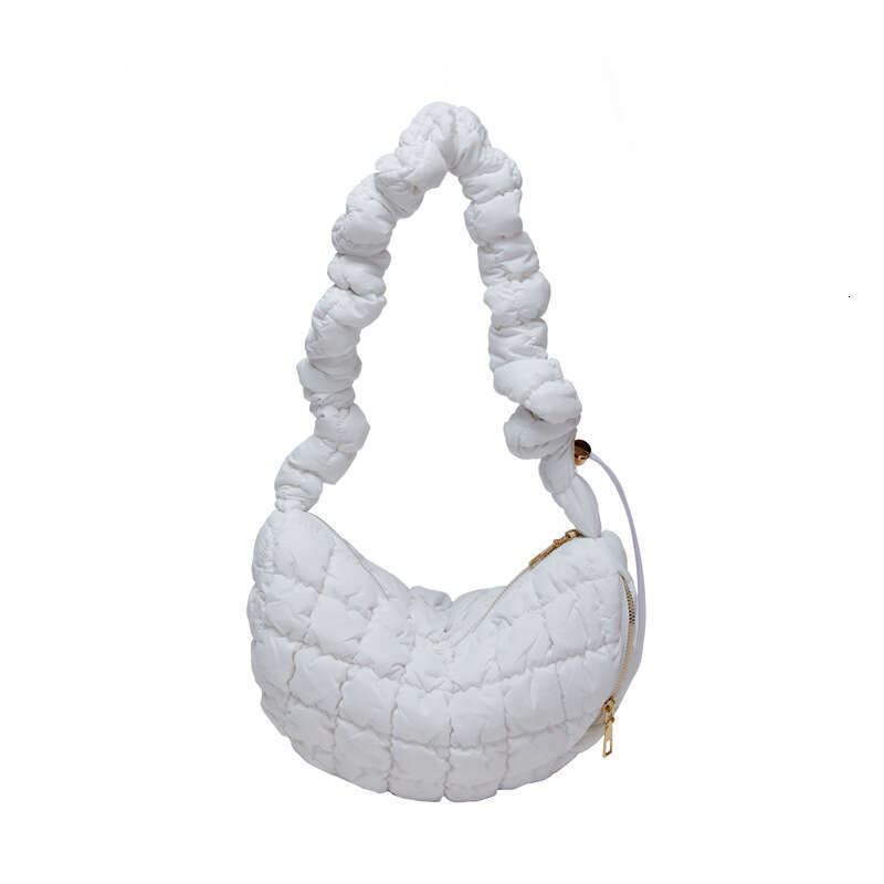 New Nylon Embroidery Thread For Women's Summer High-End Sense, Niche Casual Cloud Bag, Large Capacity Single Shoulder Armpit Bag B4