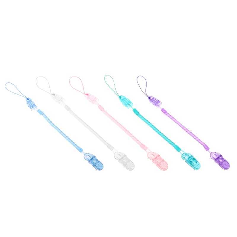 Pacifier Holders Clips# Baby Infant Toddler Dummy Pacifier Spring Soother Nipple Clip Chain Holder Strap H241206