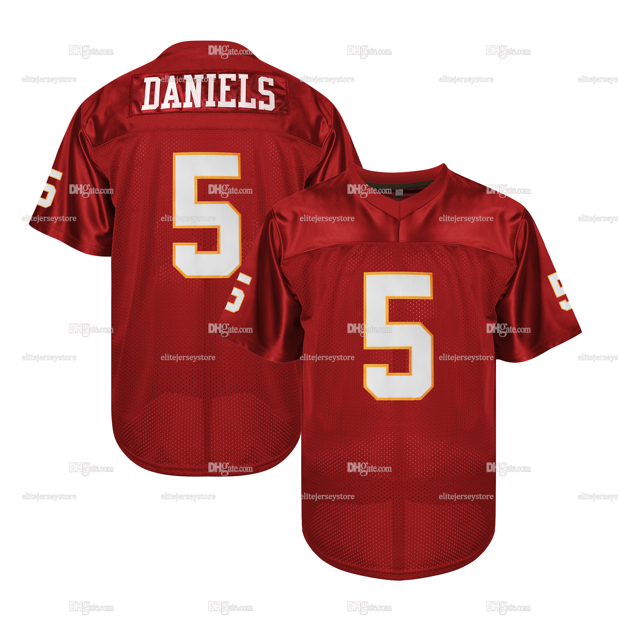 Personalized Custom Football Jersey Daniels McLaurin Men Women Youth Any Name Number Embroidered Letter Number Design Polyester Retro Classic Sportswe