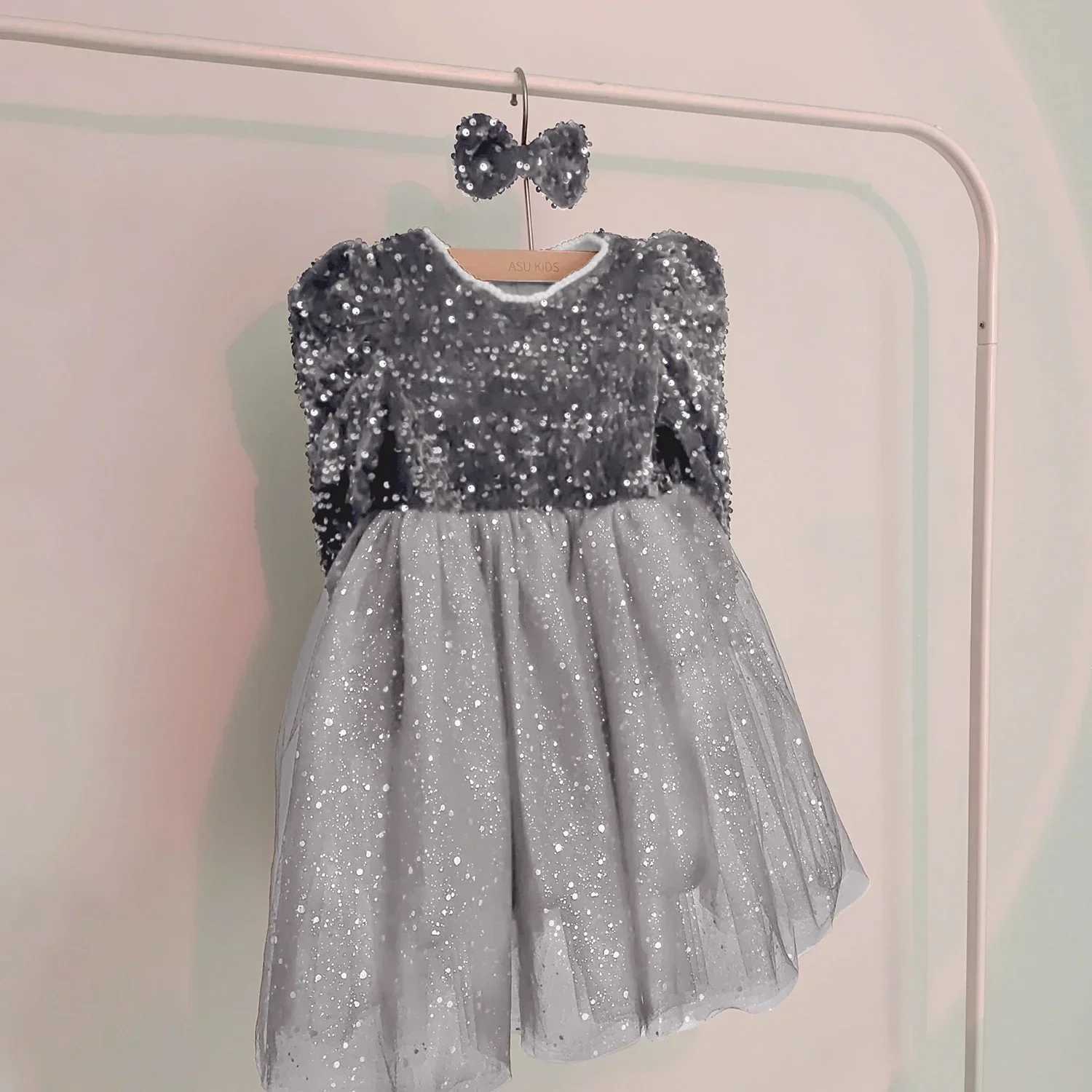 2024 New Autumn Sequins Dress for Girls Princess Dresses 3-8Y Kids Birthday Christmas Par Children Elegant Princess VestidosXJ241206
