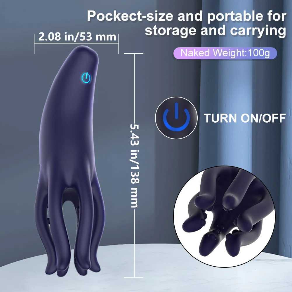 Penis Glans Stimulator Massage Male Masturbator Glans Training Vibrator Sex Toys for Men Lasting Delay Endurance Exer 18XJ241206