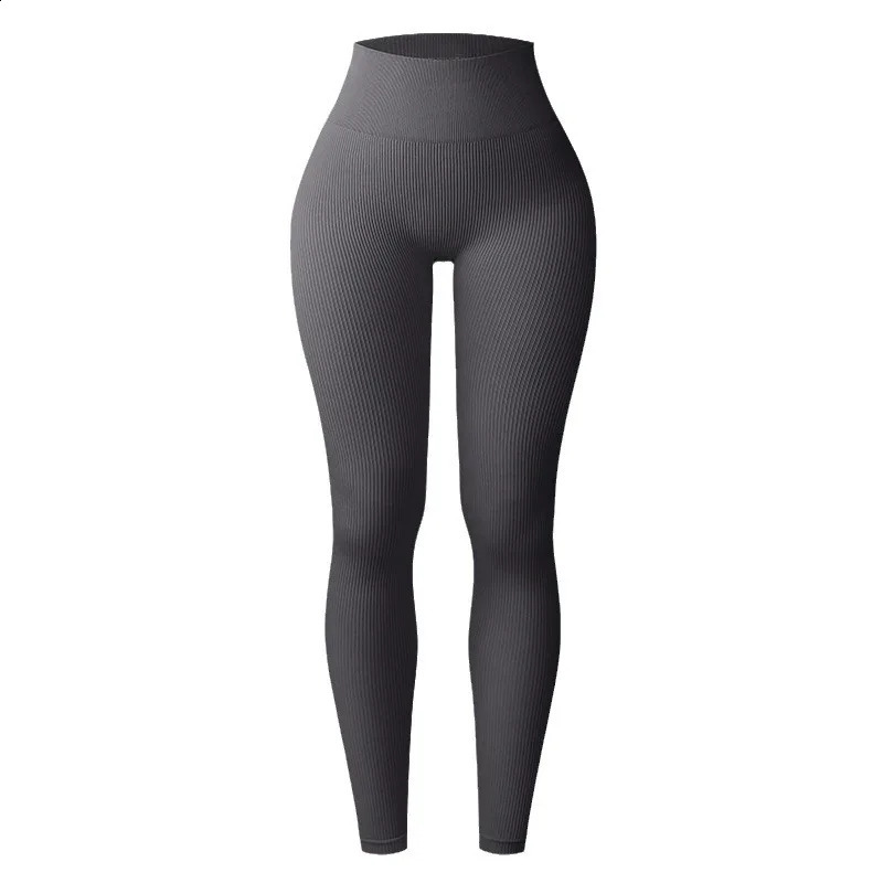 Thread Solid Legging Seamless Knit Yoga Pants High Waist Hip Liftting Tights Fashion Slim Workout Running Sports Leggings 241205