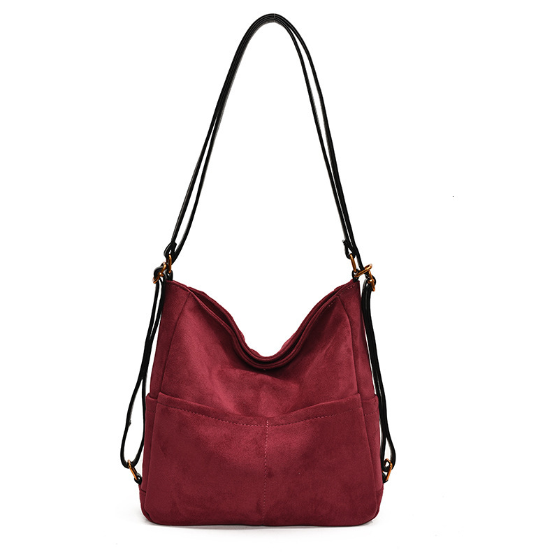 Autumn Winter Frosted Leather Shoulder For Women 2024 New Trendy And Versatile Large Capacity Commuting Multi Back French Tote Bag