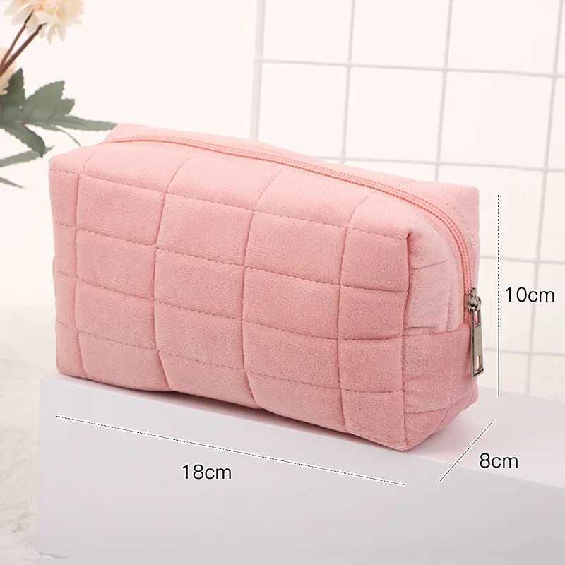 1pc Pink Blue Pillow Design Cosmetic Bag for Women Girl Makeup Brush Storage Pouch Large-capacity Student Storage Pencil CaseXJ241206