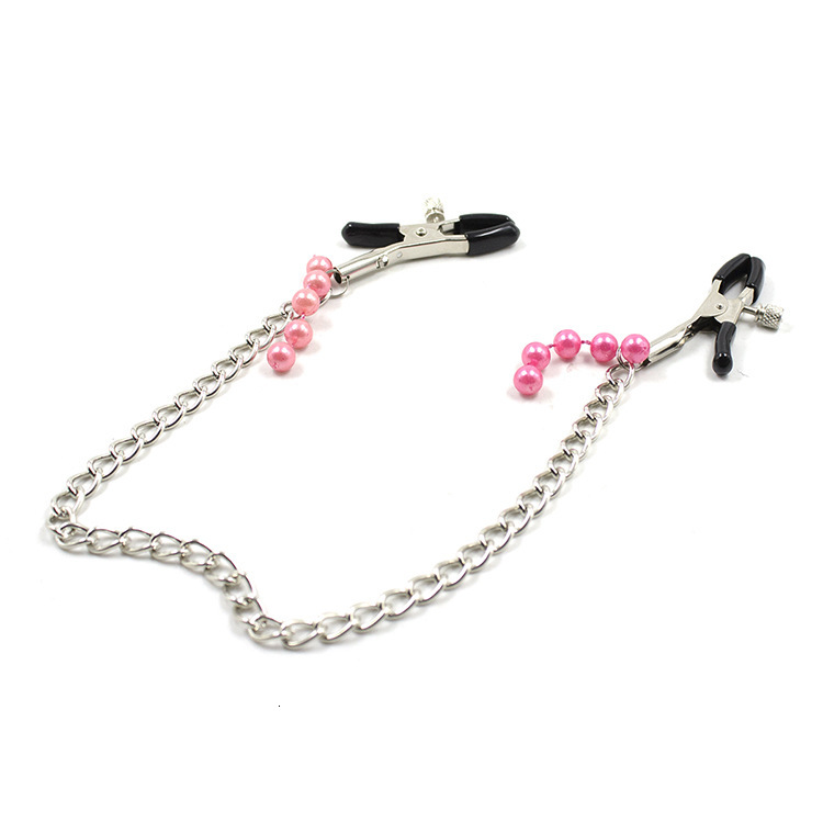 Foreign trade factory spot female nipple clip, rose red pearl sex product, Mimi clip, sex toy clip