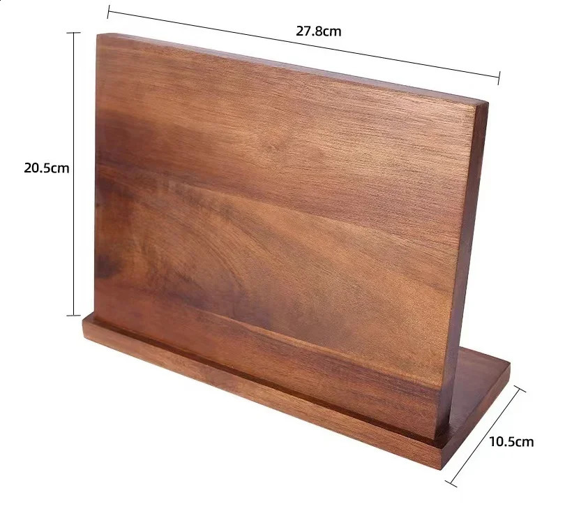 Solid Wood Magnetic Knife Holder Kitchen Creative Multifunctional Storage Magnet Knife Strip Bar Knife Rack No Drill 241205