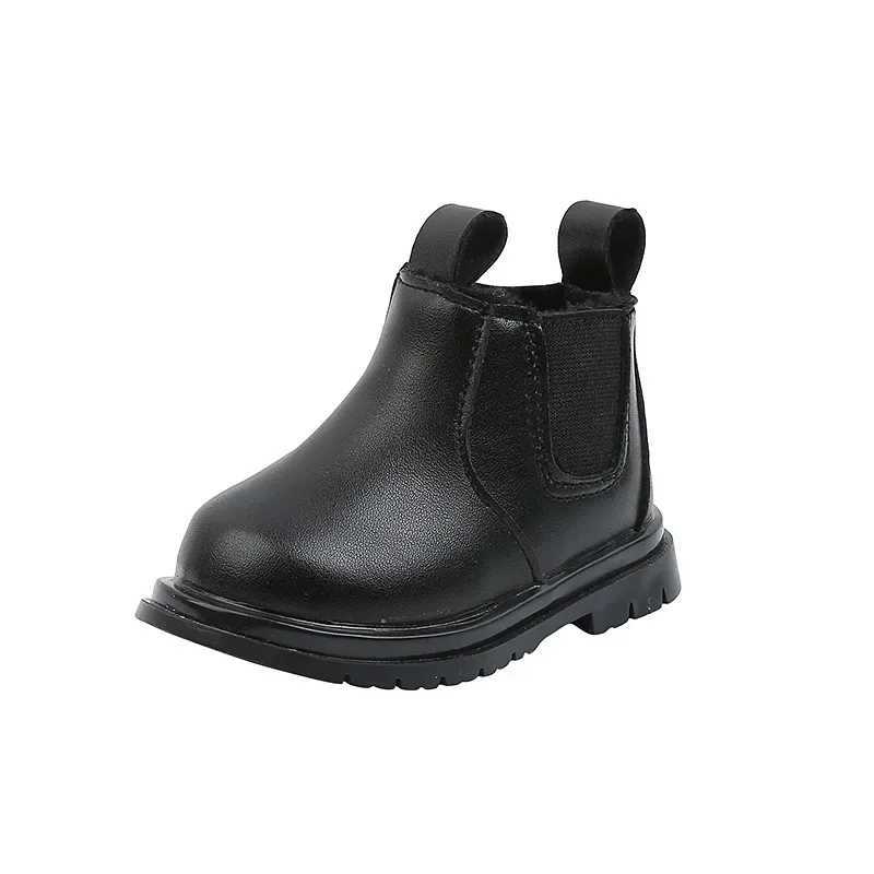 Baby Boots 2024 Autumn Winter Infant Warm Cotton Shoes Newborn PU Leather Solid First Walkers Toddler Boys Girls Ankle BootsXJ241206