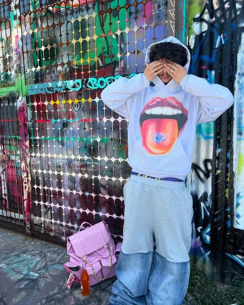 American Street Hip Hop Printed Graphic Hoodie Y2K Mens and Womens Retro Clothing Loose Harajuku Fashion Casual 241206