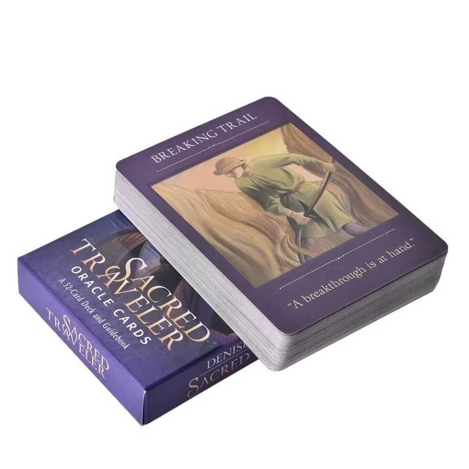10.3*6cm Super Sacred Traveler Oracle 52 Cards Deck and Guidebook English Tarot Fun Board GameXJ241206