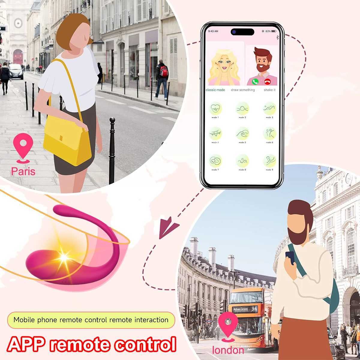 Long Distance Control APP Wearable Vibrator G Spot Vaginal Stimulator Dildo Vibrating Panties Female Sex Toys For Adult WomenXJ241206