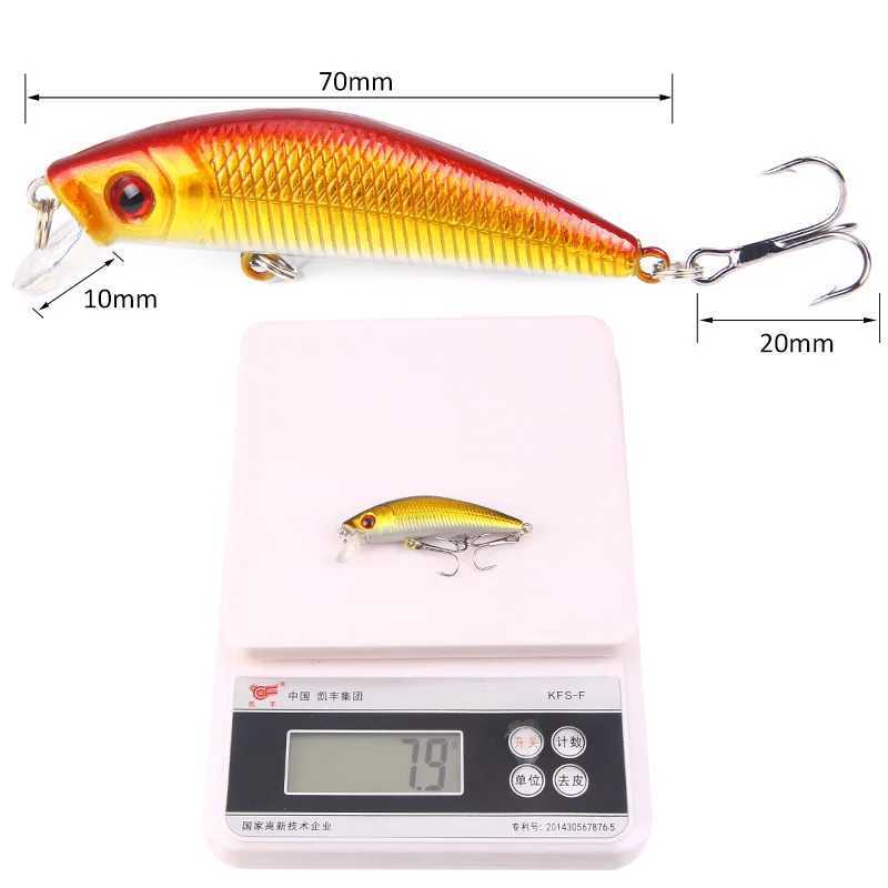 1Pc Minnow Fishing Lure Swim Hard Fishing Bait 7cm 8.5g Artificial Bait Wobbr Crankbait Carp Bass Fishing TackXJ241128