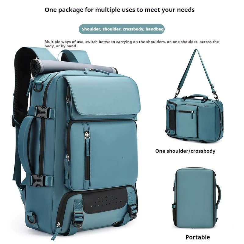 Large-capacity hiking backpack outdoor camping backpack multi-functional hiking backpack with shoe compartment 241206