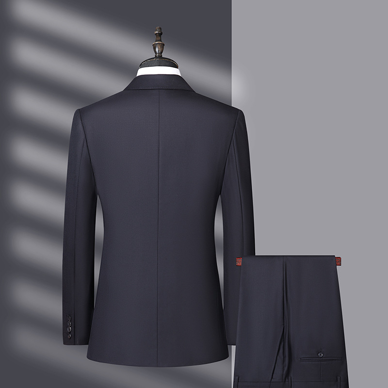 F980Suit for middle-aged men solid color men's business suit wedding suit suit