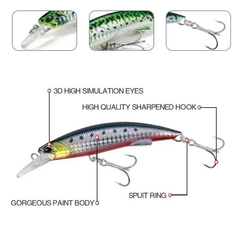 92mm 40g Sinking Fishing Lures Minnow Fishing Lure Ocean Pesca Crankbait Swimbait Isca Artificial Abs Tuna Whopper Plopper BassXJ241128