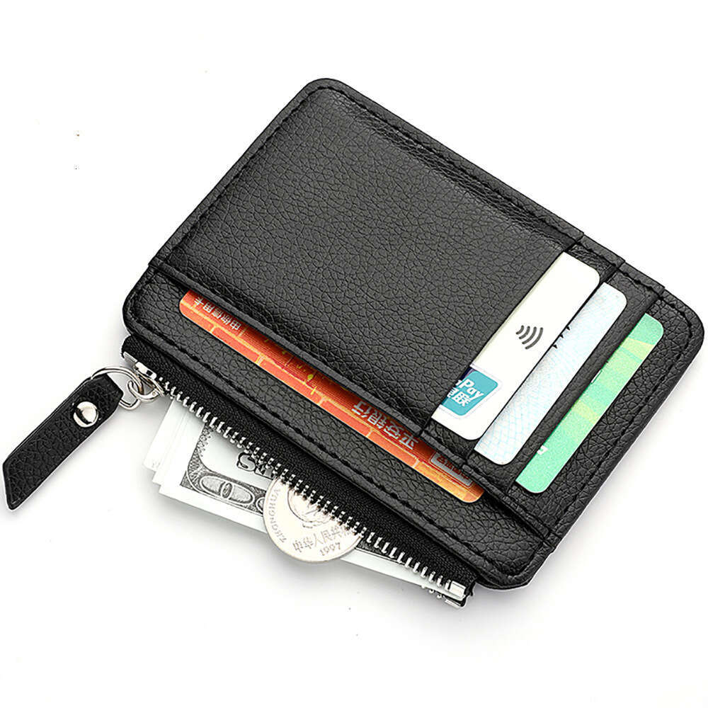 New PU Leather Bag Wholesale Girls, Compact And Ultra-Thin ID Card Sleeve, Zipper, Short Coin Purse For Ladies B3