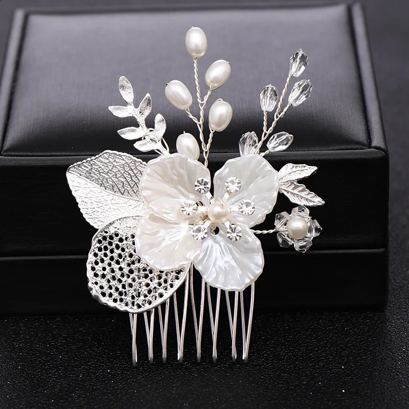 1pc bridal headdress gold leaf hair comb insert jewelry 241122