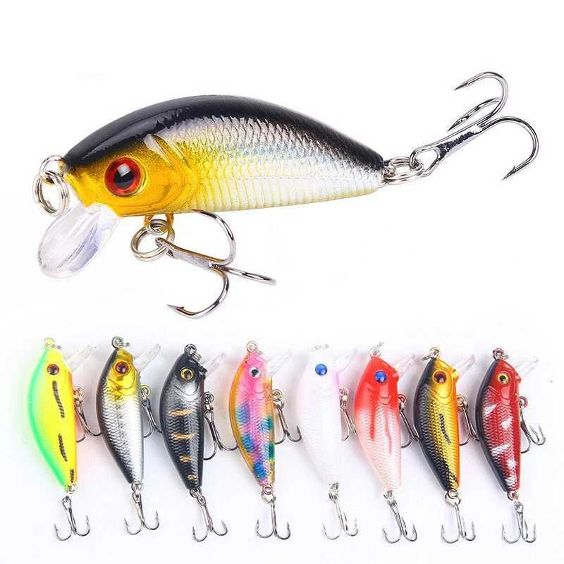 1Pc Minnow Crank Fishing Lure Floating Hard Bait 5cm 4.2g ABS Artificial Bait Wobbr Crankbait Carp Perch Pesca Fishing TackXJ241128