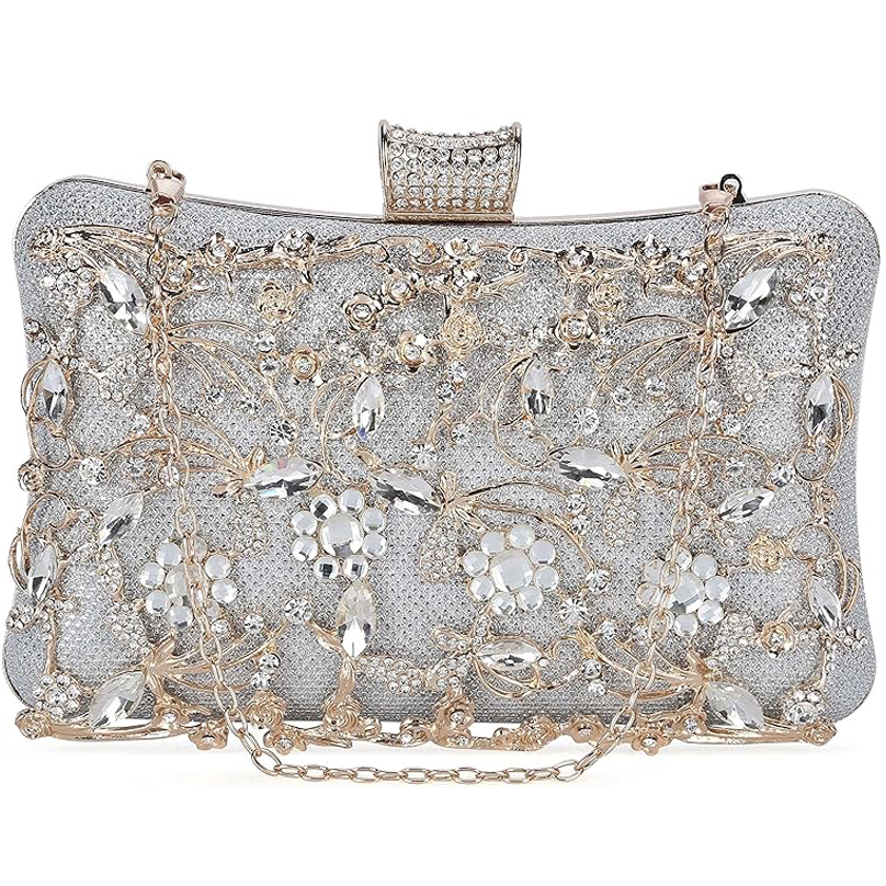 designer bag luxury Womens Crystal Evening Clutch Bag Rhinestone Wedding Handbag Purse for Bridal Prom Cocktail Party Evening Bag Handbag Wedding bag