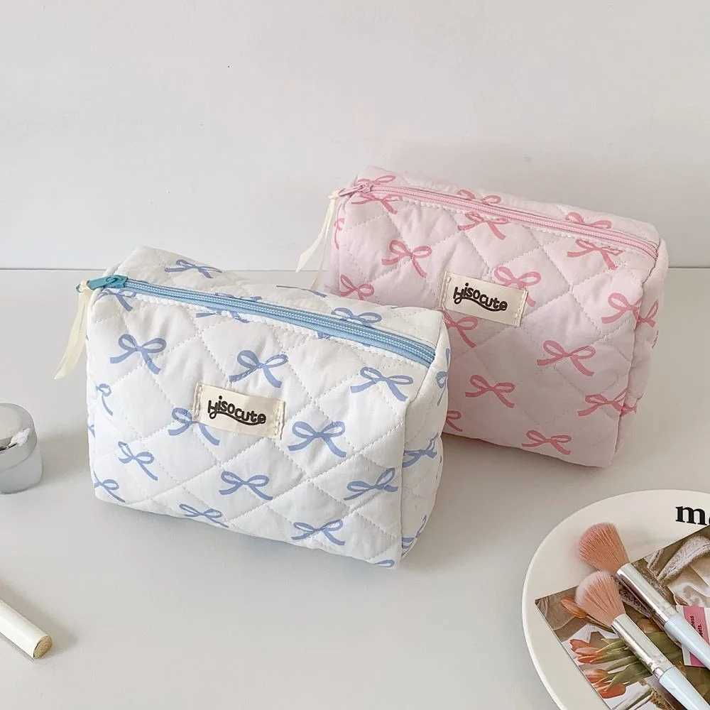 Ladies Bow Portable Large Capacity Handheld Makeup Bag and Toiletry Storage BagXJ241206