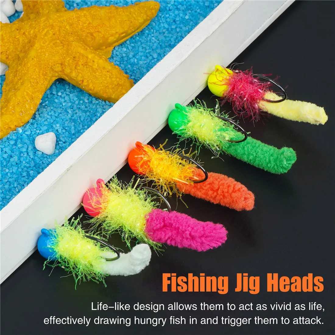 5Pcs Fishing Jig s with Soft Lure Tail Maggot Baits Bass Fishing Lure 3.5g Jig for Trout Crappie Jig FishingXJ241128
