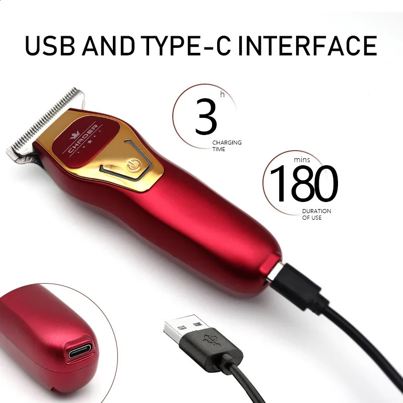 CHAOER A97 Professional Hair Clipper for Men 0 mm Shaved Head Hair Trimmer Machine USB Mini Cordless Hair Cutting Machine 241205