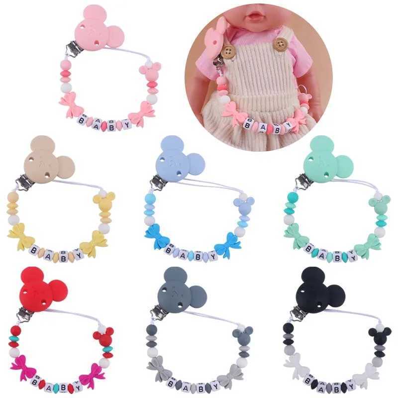 Pacifier Holders Clips# New Free Custom Personalized Name Baby Pacifier Clip Chains Teethers Dummy Nipple Holder Clips Newborn Teething Soother toy Gi