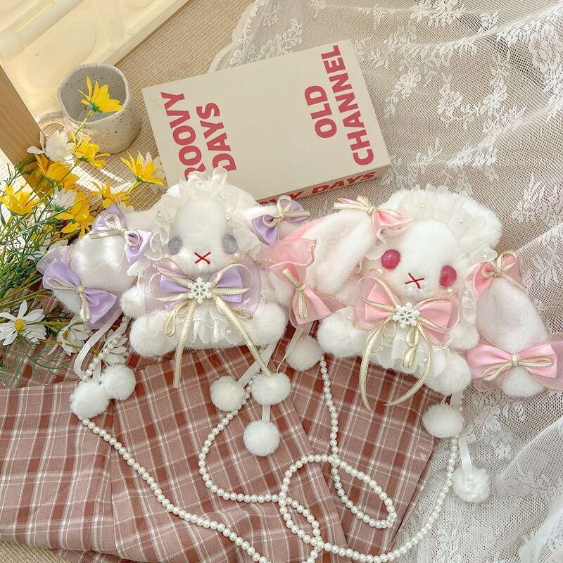 plush cute new JK rabbit girl birthday gift Lolita crossbody bag