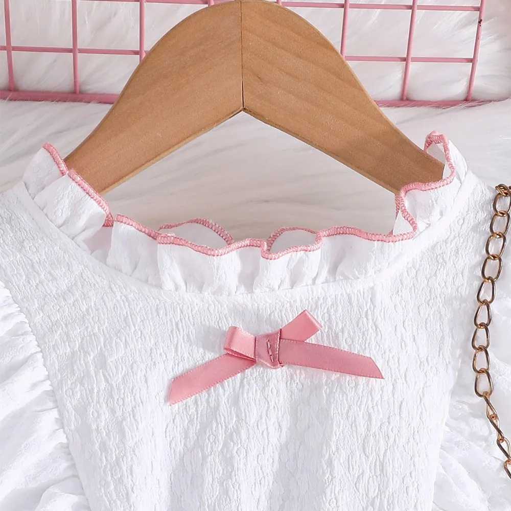 Dress For Kids 4-8 Years old Birthday Long Sleeve Cute Tulle Princess Dresses Ootd For Baby GirlXJ241206