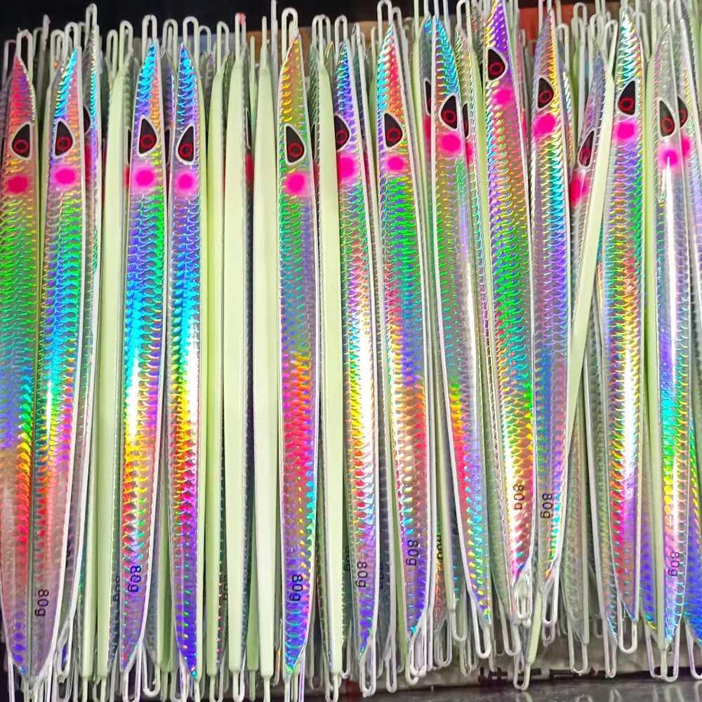 AS Fast JIg Lure Fishing Glow Jig Speed Falling Angr 80g100g Boat Sea Fishing Metal Hard Vertical Bait Sinking Pesca BaitXJ241128