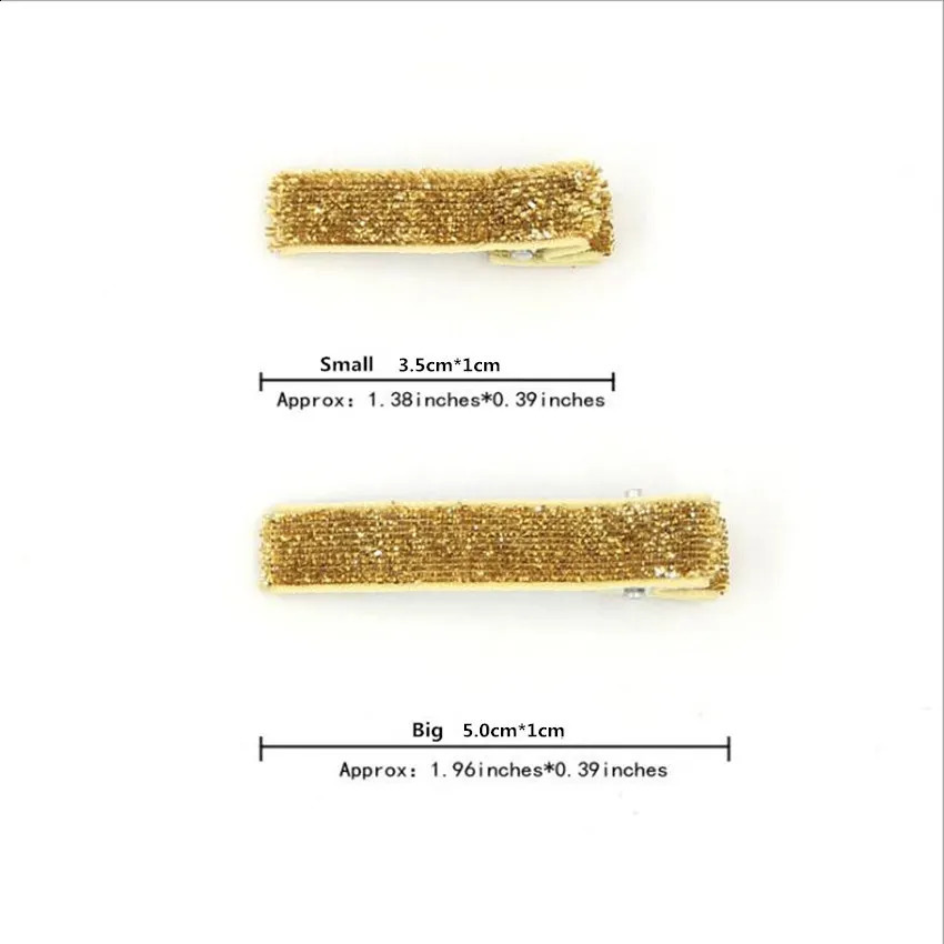 100 pieces of 10 color 3.5cm/5cm flash fork alligator hair clip wholesale childrens metal hair girl bucket DIY hair accessories 241205