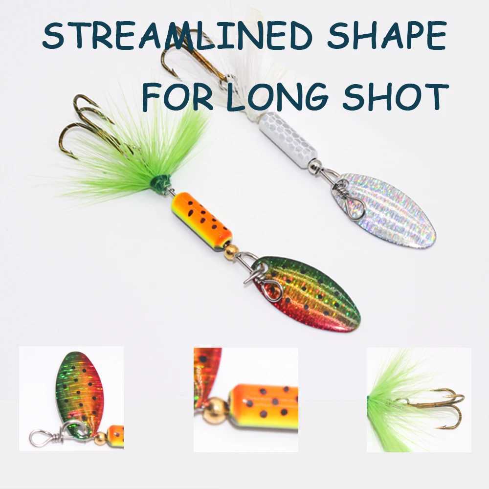 3.5g Spinner Baits Metal Sequin Feather Spoons Fishing Lure Spinneait Trout Lures Fishing LuresXJ241128