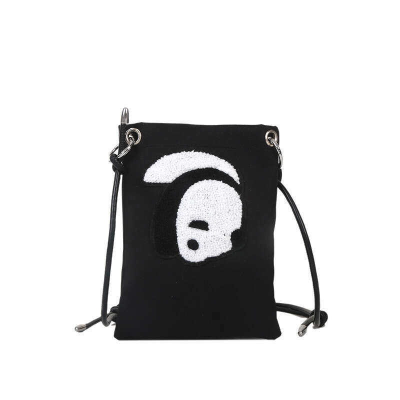 Nylon Canvas Women's New Trendy Cartoon Phone Korean Version Crossbody Bag, Panda Coin Purse, Fashionable Quality, Classic B3
