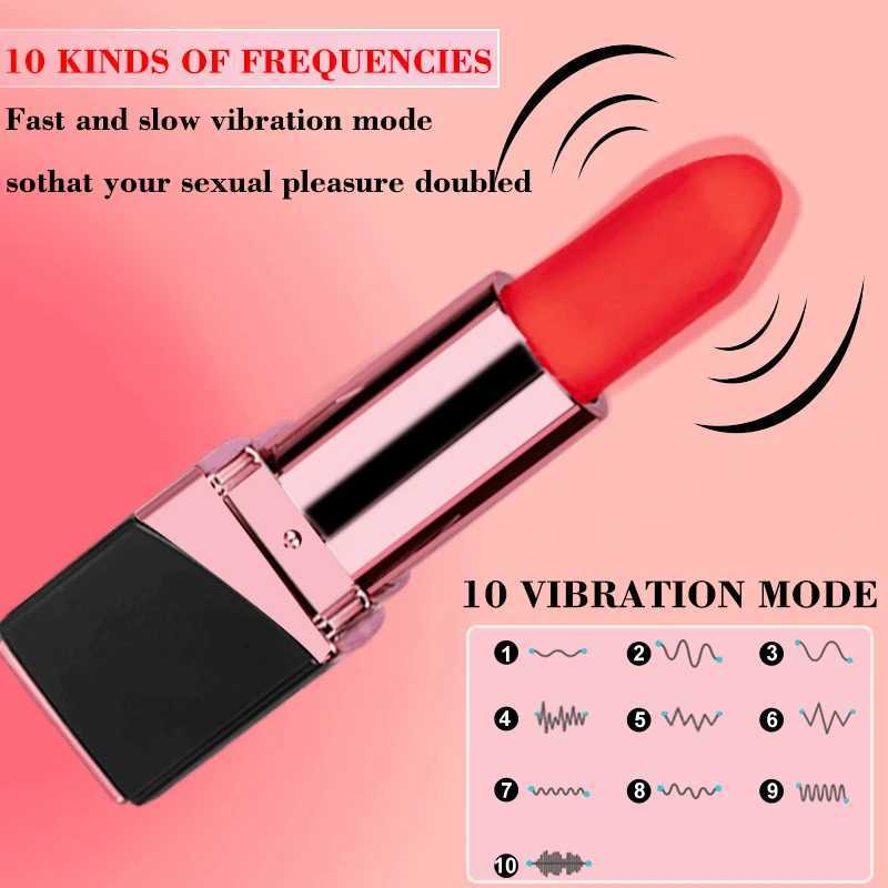 Mini Lipstick Bullet Vibrators for Women Vaginal Massager Clit Stimulator Portable Erotic Sex Toys AV Stick Female MasturbationXJ241206