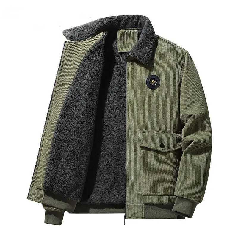 Loose Winter Quilted Padded Coat for Men Corduroy Joker Clothing Fashion 2024 Jacket Man Casual New In Luxury Designer HarajukuXJ241206