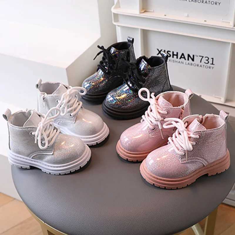 Children Leather Boots Anti Slip Soft Sole Ankle Boot Winter Shoe for Girl Kids Shoe for Girl Toddler Boots Baby Girl Shoe BotaXJ241206