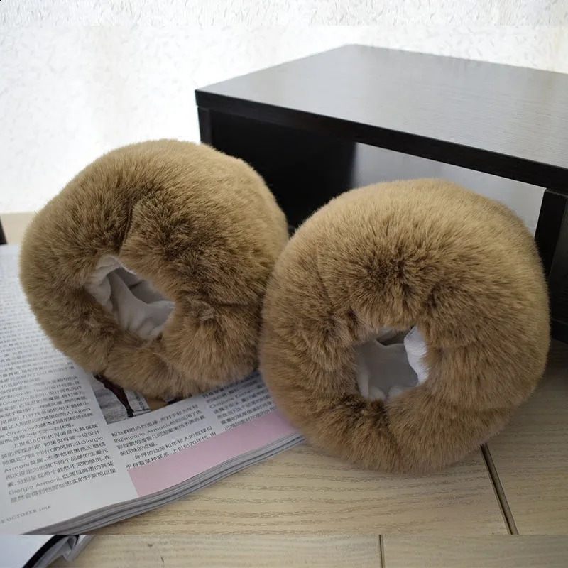 Fake rabbit fur cuffs a pair of jacket fur sleeves decorated with warm elastic sleeves arms warm womens wristbands bracelets arms cuffs 241206