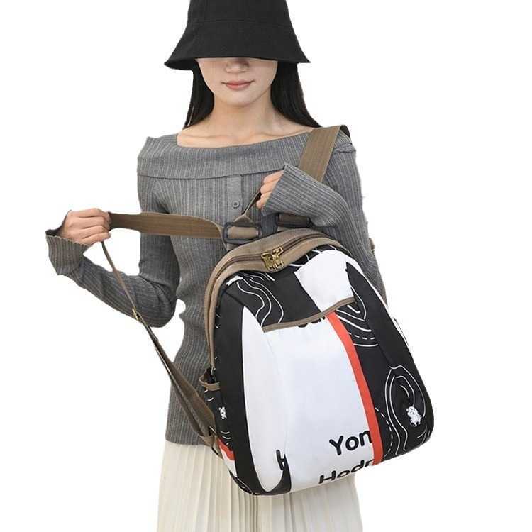 Shell backpack, ethnic style fashionable casual women's backpack, lightweight and durable, large capacity commuting travel backpack 241215