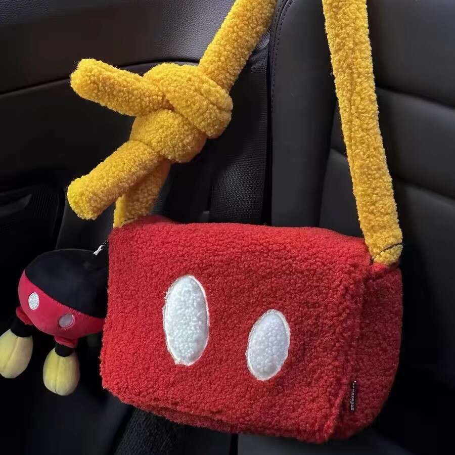 Autumn/Winter 2024 New Plush Crossbody Fashion Hairy Shoulder Cute Student Commuter Bag