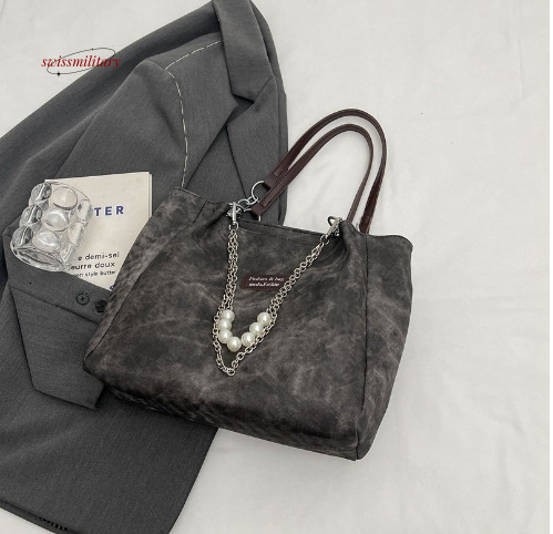 Korean version of student class bag for women 2024 new simple and fashionable versatile shoulder bag, large capacity commuting tote bag #33 swissmilit