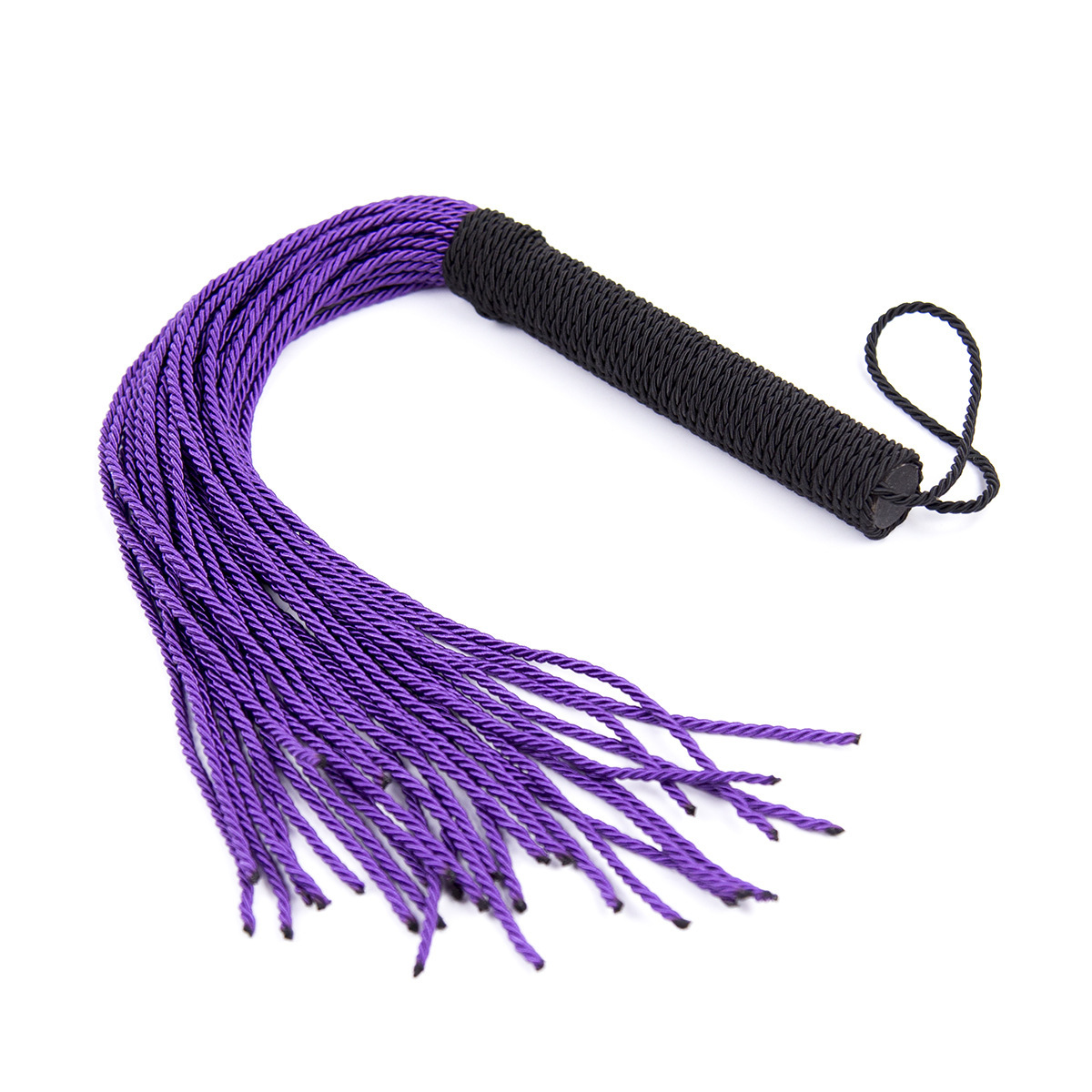 Manufacturer spot wholesale European and American SM adult flirting products spanking purple whip sex toys nylon rope whip hair replacement