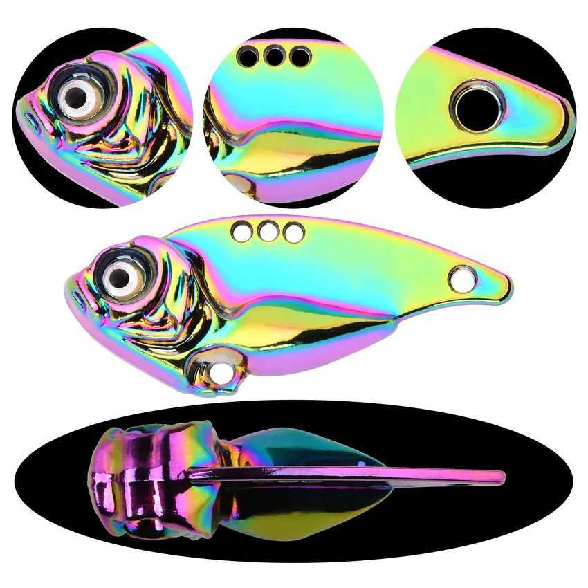 5pcs Spinner Bait 7-20g Metal Vib Fishing Lure Trolling Rotating Spoon Wobbr Sinking Hard Bait With Sequin Pesca For Bass PikeXJ241128