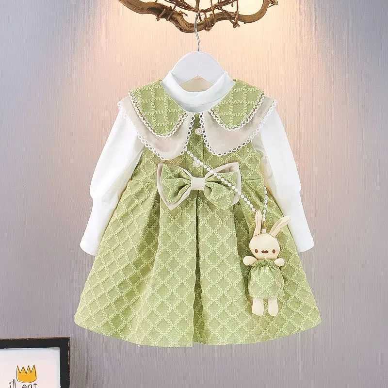 Baby Girls Dress Spring and Autumn New Little Girls Autumn Long sleeved Dress Childrens Princess DressXJ241206