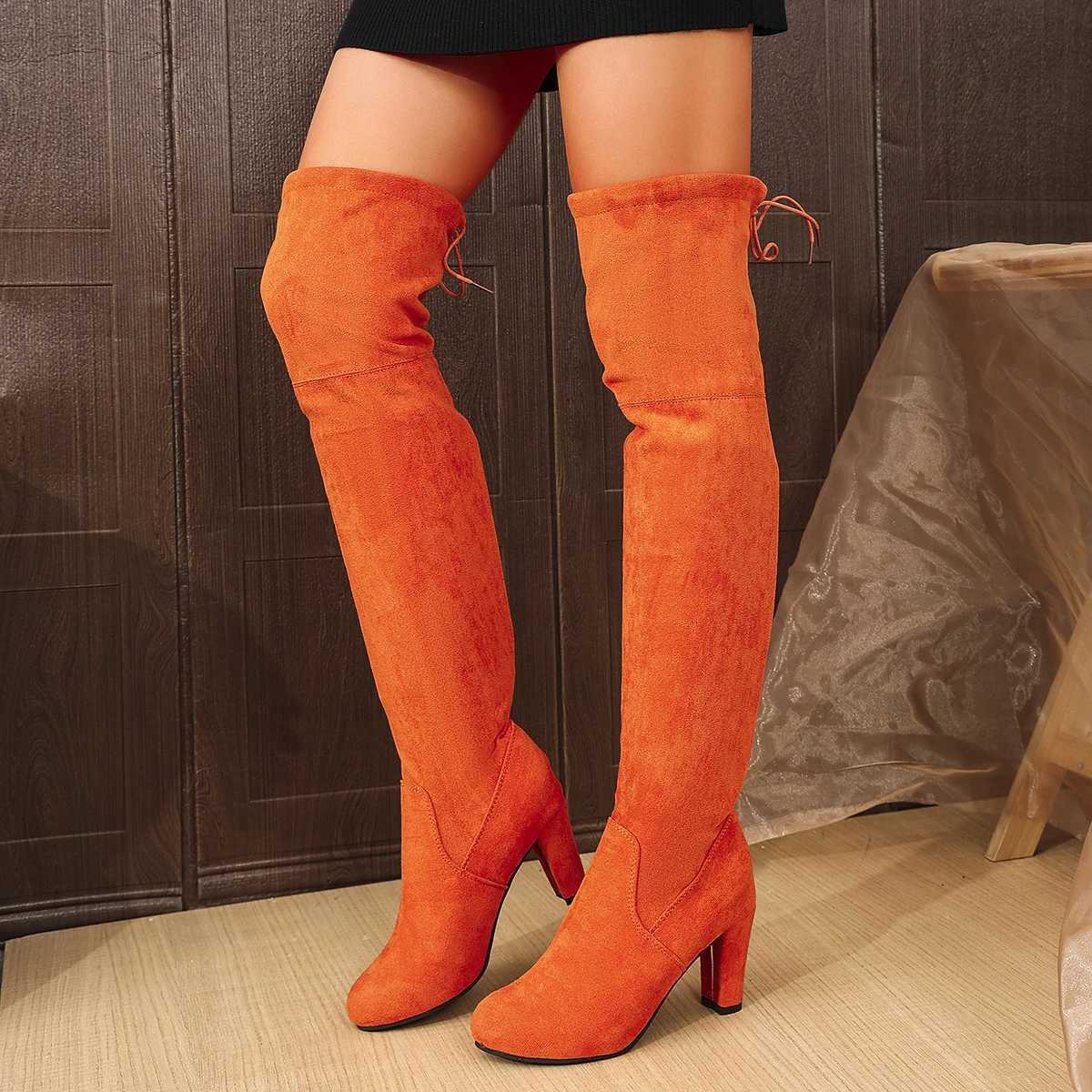 High Quality Wen Zapatos De Mujers winter sexy party knee high boots H boots Streh ck Fi H shoes T241206