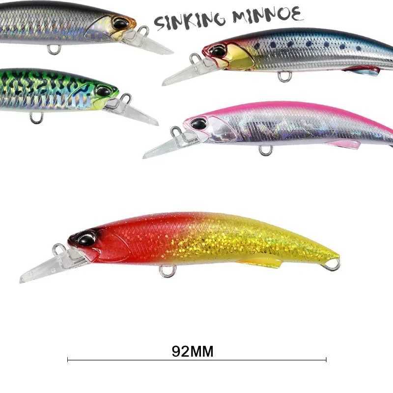 92mm 40g Sinking Fishing Lures Minnow Fishing Lure Ocean Pesca Crankbait Swimbait Isca Artificial Abs Tuna Whopper Plopper BassXJ241128
