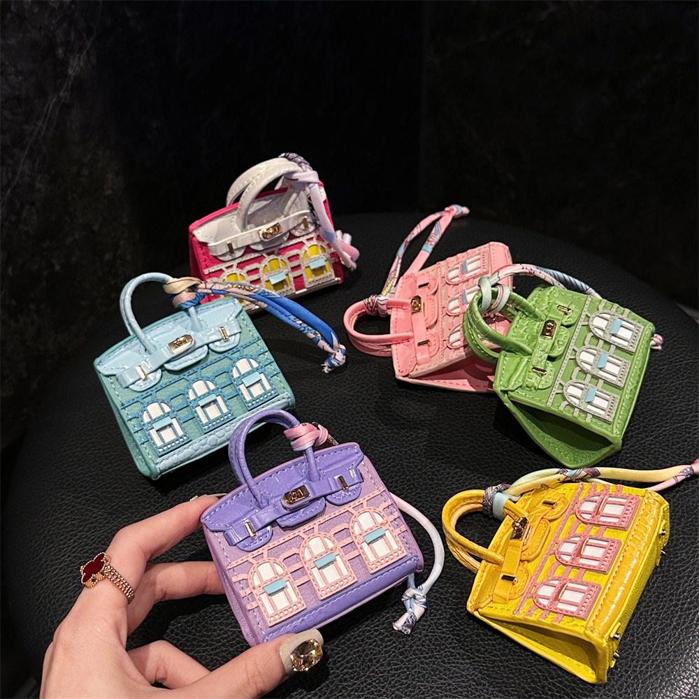 New Mini Platinum House leisure Cute Creative Pendant Small Window trend Car Key Decoration Earphone Bag Designer Wallet